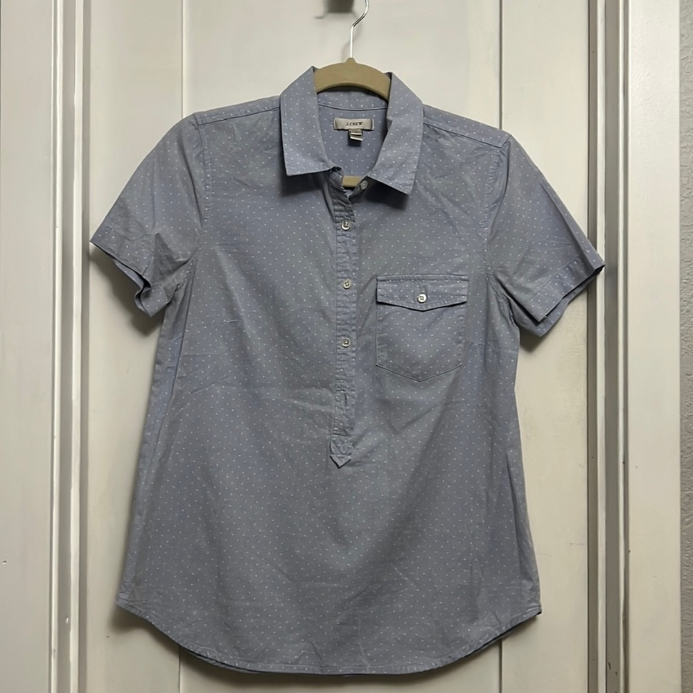 J.Crew popover chambray top